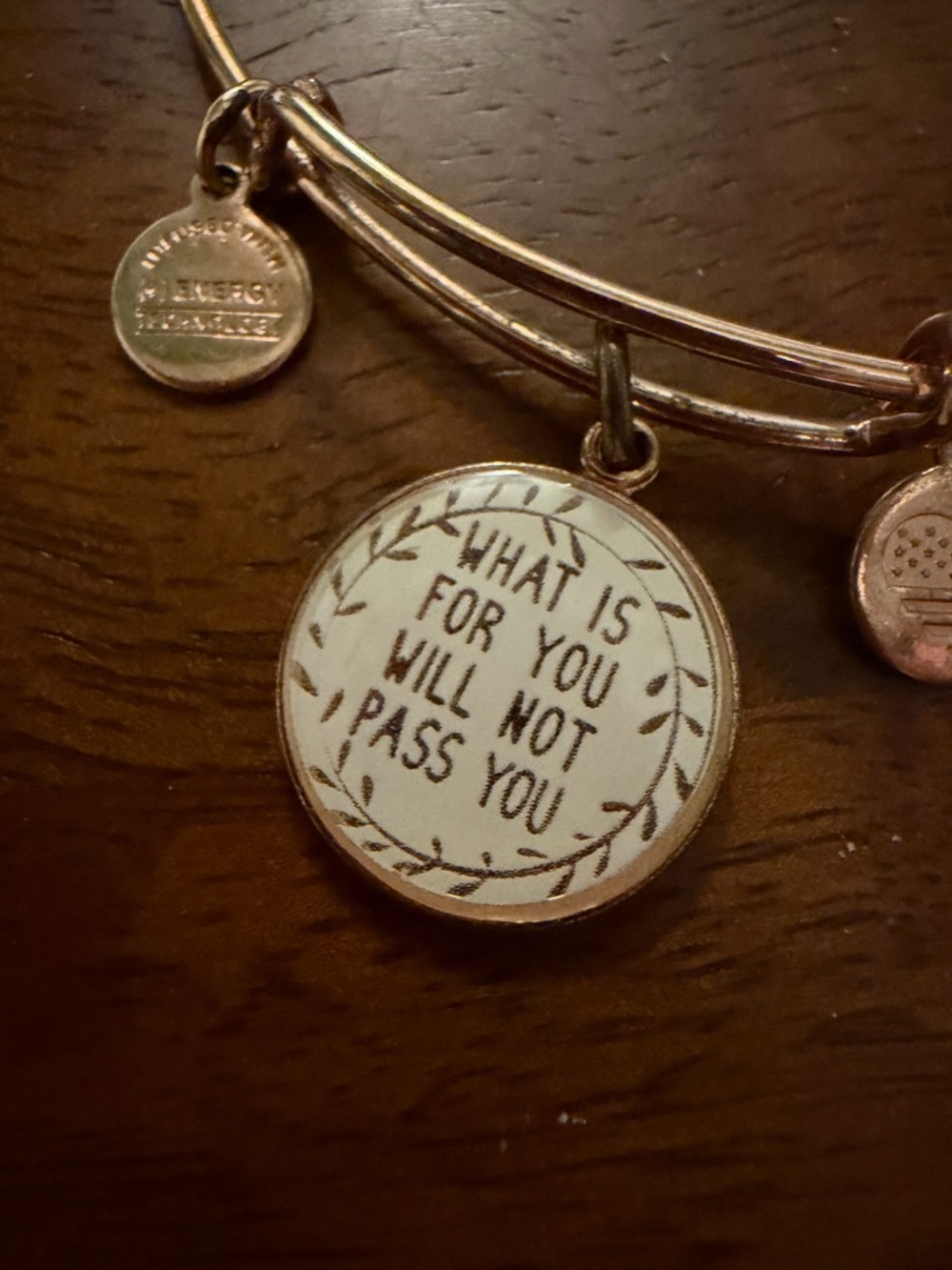 Alex and Ani inspirational bracelet—Rose gold